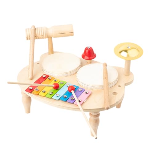 X-Institute Holz Percussion Spielzeug Musik Instrument Drum Set Für Kindergarten Kinder Auditive Aufklärung Orff Musical Spielzeug Für Baby von X-Institute