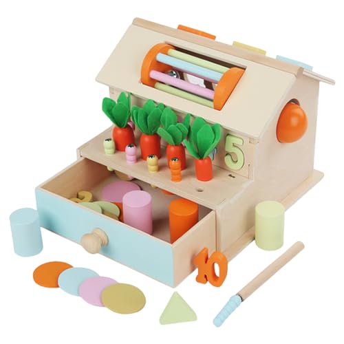 X-Institute Kinder Frühe Pädagogische Appliance Neuheit Pull Karotten Sound Spiel Spielzeug Kinder Pädagogisches Spielzeug Holz Spiel von X-Institute