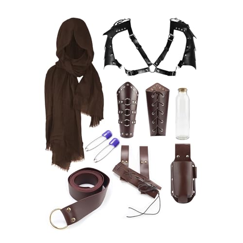 X-Institute Mittelalterlicher Ritter Rollenspiel Cosplay Kostüm Outfit Set Halloween Ritter Dress Up Requisiten Mittelalterlicher Ritter Kit Mittelalterliches Ritterkostüm von X-Institute