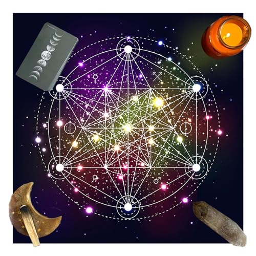 X-Institute Quadratisches Flanell Tarot Tuch Brettspiel Pad Astrologische Orakel Pad Tischdecke Kartenmatte Wahrsagerei Tischdecke von X-Institute