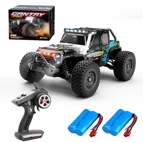 X-Verse 16103PRO 70KM/H Ferngesteuertes Auto Bürstenlose, 1:16 Wasserdichtes RC Autos, 4WD All Terrain Offroad RC Truggy RC Truck Crawler für Erwachsene, 2 Batterien von X-Verse