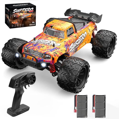 X-Verse 9500E Ferngesteuertes Auto mit 2 Motoren, 1:16 RC Monster Truck, 40 km/h 4WD Spielzeug Crawler, 2.4Ghz Auto Geländewagen Offroad LKW, Geschenk für Jungen, Kinder- 2 Batterie (Gelb) von X-Verse