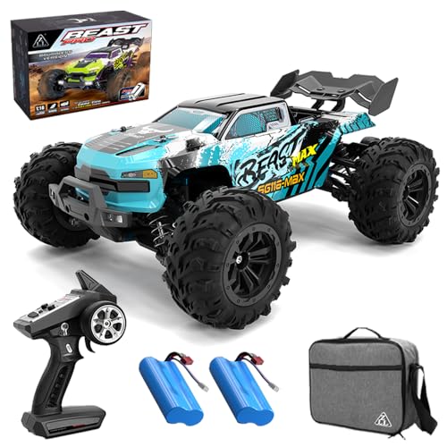 X-Verse SG116 MAX 1:16 Ferngesteuertes Auto, 80KM/H RC Hohe Geschwindigkeit Offroad mit Bürstenloser Motor, 4WD Off Road Race Buggy für Erwachsene, 2 Batterien von X-Verse