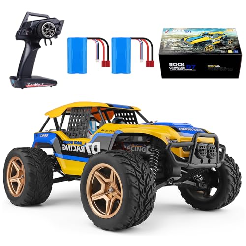 X-Verse WLtoys 12402A Ferngesteuertes Auto, 4WD Spielzeug Geländewagen All Terrains Offroad Elektro Fahrzeug 1/12 Maßstab, 45KM/H, RC Auto RTR, Geschenk für Erwachsene, 2 Batterien von X-Verse