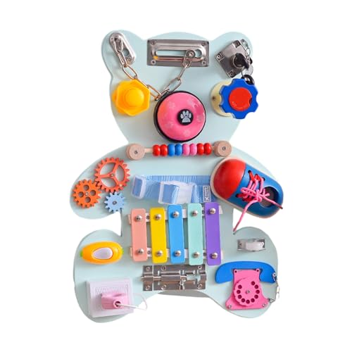 Aktivitätsbrett in Bärenform, fördert die Hand-Augen-Koordination, verbessert die Feinmotorik bei Kindern für Entwicklungsspiele Aktivitätsbrett in Bärenform, fördert die Hand-Augen-Koordination, verbessert die Feinmotorik bei Kindern für Entwicklungsspiele von XAGMODSHN