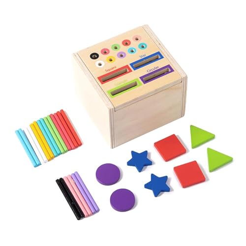 Farbsortierstab-Spielzeug für Kleinkinder, sensorische Lernbox, kognitive Farbe, für Feinmotoriktraining Farbsortierstab-Spielzeug für Kleinkinder, sensorische Lernbox, kognitive Farbe, für Feinmotoriktraining von XAGMODSHN