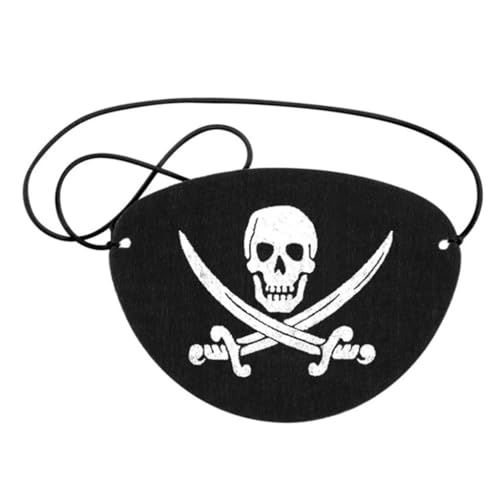 Halloween-Stirnband, Augenklappen, tragbarer Piratenhut, Haarband, Cosplay-Kostüm, Kopfschmuck für Damen, Kind, Festival-Zubehör von XAGMODSHN