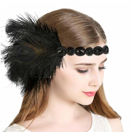 Kopfschmuck für Damen, Karneval, Flapper, Karneval, Kopfschmuck, Maskerade, Kopfschmuck, Gatsbys Kopfschmuck von XAGMODSHN