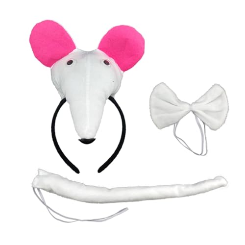 Mädchen Maus Kostüm Stirnband Krawatte Schwanz Bühne Requisiten Set Halloween Party Anime Kostüm Zubehör Kinder Foto Requisiten von XAGMODSHN