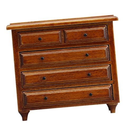 Miniatur-Kommode aus Holz, Kastanienholz, Maßstab 1/12, genaue Proportionen, Antiker Schubladenschrank für realistische Puppenhäuser, Innenarchitektur, Puppenhäuser, Zubehör mit Schubladen Miniatur-Kommode aus Holz, Kastanienholz, Maßstab 1/12, genaue Proportionen, Antiker Schubladenschrank für realistische Puppenhäuser, Innenarchitektur, Puppenhäuser, Zubehör mit Schubladen von XAGMODSHN