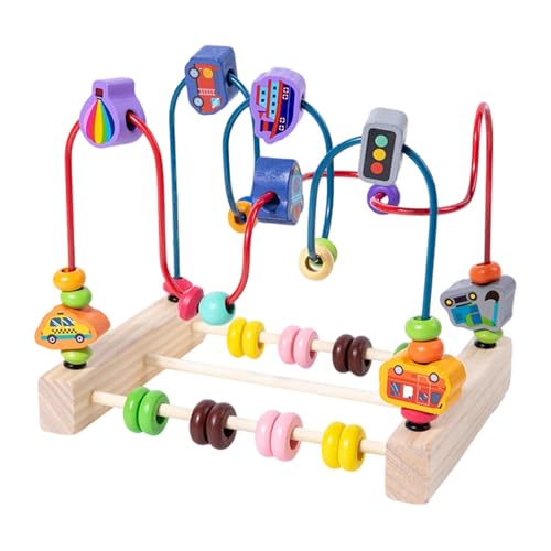 Pädagogisches Holzperlen-Fädelspielzeug für Farberkennung und Feinmotorikentwicklung bei Kleinkindern Pädagogisches Holzperlen-Fädelspielzeug für Farberkennung und Feinmotorikentwicklung bei Kleinkindern von XAGMODSHN