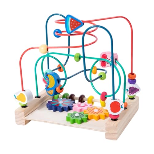 Pädagogisches Holzperlen-Fädelspielzeug für Farberkennung und Feinmotorikentwicklung bei Kleinkindern Pädagogisches Holzperlen-Fädelspielzeug für Farberkennung und Feinmotorikentwicklung bei Kleinkindern von XAGMODSHN