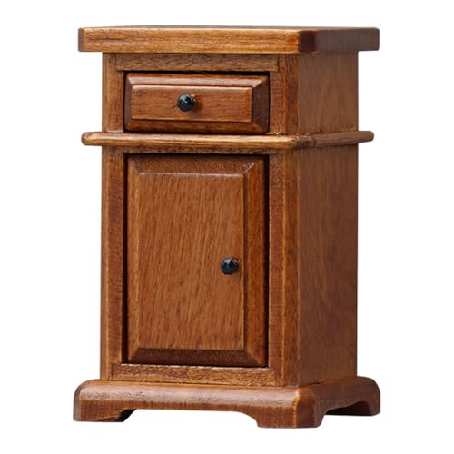 Puppenhaus-Schlafzimmer-Möbel, Maßstab 1:12, Miniatur-Nachttisch-Modell für Fotografie-Requisiten, Szenen-Display, Zubehör, Miniatur-Schlafzimmermöbel Puppenhaus-Schlafzimmer-Möbel, Maßstab 1:12, Miniatur-Nachttisch-Modell für Fotografie-Requisiten, Szenen-Display, Zubehör, Miniatur-Schlafzimmermöbel von XAGMODSHN