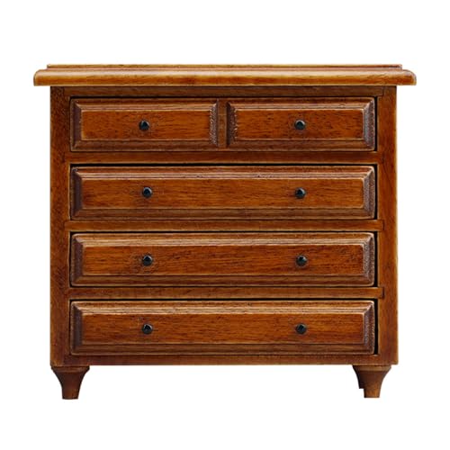 Retro Dollhouses Kommode 1/12 Skala Holzkastanienlagereinheit Mit Glatten Schubladen Miniatur Schlafzimmer Möbel Miniaturen Schlafzimmermöbel Für Puppenhäuser Retro Dollhouses Kommode 1/12 Skala Holzkastanienlagereinheit Mit Glatten Schubladen Miniatur Schlafzimmer Möbel Miniaturen Schlafzimmermöbel Für Puppenhäuser von XAGMODSHN