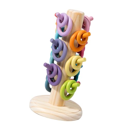 Ringwurfspiel für Kinder aus Holz für Vorschulkinder, Lern-Handspiel, Holz, mehrfarbige Ringe, Spielzeug-Set für Kinder Ringwurfspiel für Kinder aus Holz für Vorschulkinder, Lern-Handspiel, Holz, mehrfarbige Ringe, Spielzeug-Set für Kinder von XAGMODSHN