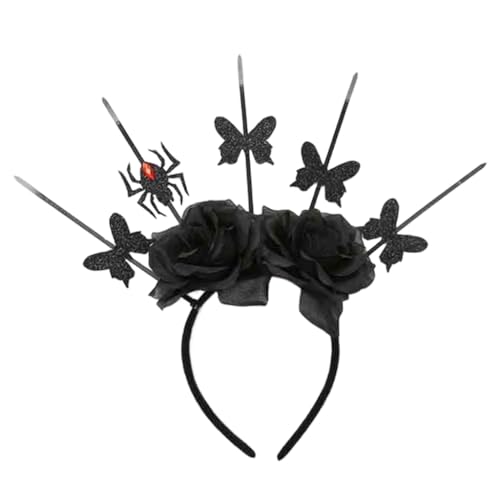 Rose Stirnband Halloween Choker Rose HaloCrown Kopfschmuck Fledermaus Stirnband Stirnband Choker von XAGMODSHN