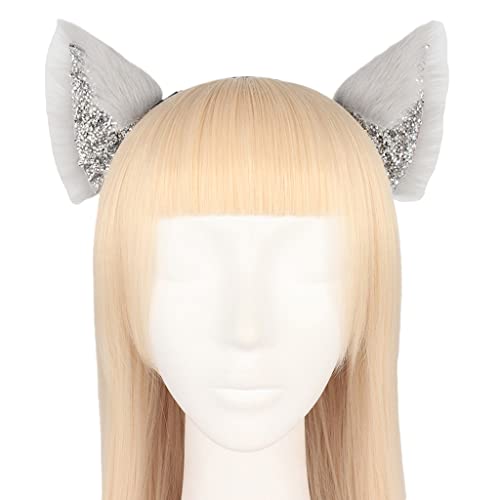 Shinning Cat Ear Shape Hair Hoop Cosplay Party Costume Headwear for Children Women von XAGMODSHN