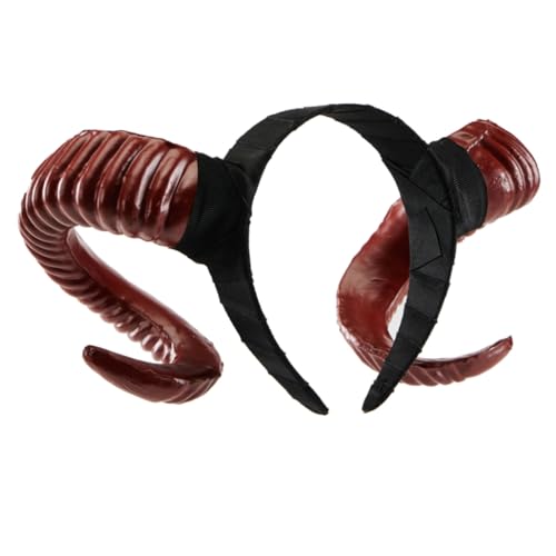 Simulation Antilope Horn Stirnband für Erwachsene Cosplay Kostüm Harz Ziegenhorn Hairhoop Frauen Halloween Party Kopfschmuck von XAGMODSHN