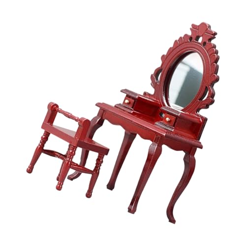 Winziges Kommoden-Hocker-Set aus Holz, traditionelles Design, Maßstab 1:12, ideal für kleine Zimmer, realistisches Puppenhäuser-Zubehör Winziges Kommoden-Hocker-Set aus Holz, traditionelles Design, Maßstab 1:12, ideal für kleine Zimmer, realistisches Puppenhäuser-Zubehör von XAGMODSHN