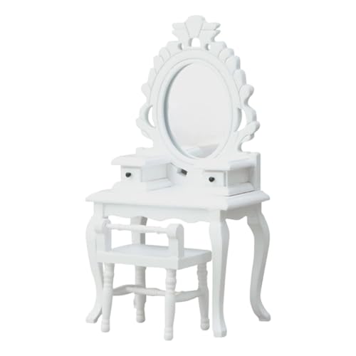 Winziges Kommoden-Hocker-Set aus Holz, traditionelles Design, Maßstab 1:12, ideal für kleine Zimmer, realistisches Puppenhäuser-Zubehör Winziges Kommoden-Hocker-Set aus Holz, traditionelles Design, Maßstab 1:12, ideal für kleine Zimmer, realistisches Puppenhäuser-Zubehör von XAGMODSHN