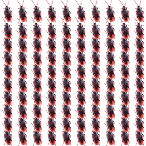 XAGMODSHN 100pcs Halloween False Roach Kollektion Für Kinder Dunkelhandwerk Scorpions Cockroach Fun Halloween Lustige Kakerlake Roach von XAGMODSHN