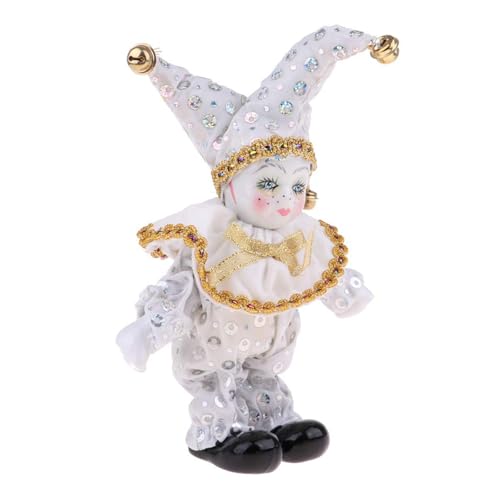 XAGMODSHN Exquisites 8 Zoll Porzellan Clown Puppen Für Dekoration Und Sammelpuppenmodell Für Anzeigen Und Geschenk Valentine Geschenk von XAGMODSHN