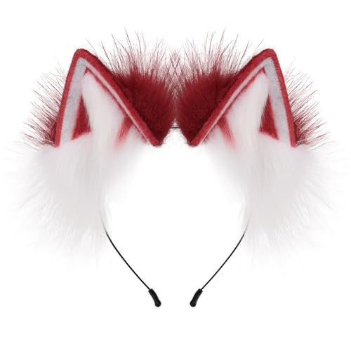 XAGMODSHN Füchse Ohrform Haarbandmusikfestivals Animes Charakter Stirnbänder Erwachsene Plüsch Kopfstück Carnivals Cosplay Tool Unisex von XAGMODSHN