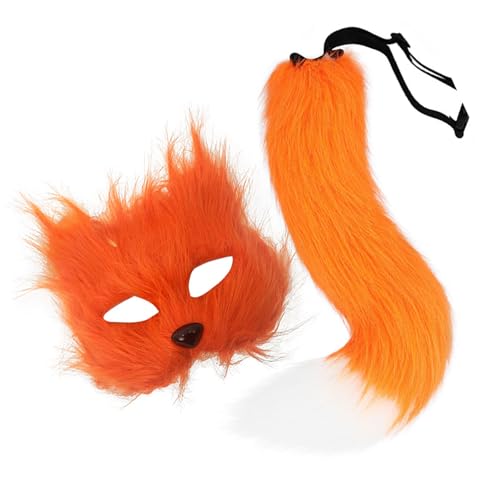 XAGMODSHN Füchse und Schwanz-Set mit Plüschohren, Tier-Cosplay-Kostüm, Zubehör für Halloween, Weihnachten, Partys, Erwachsene, Kinder, Tier-Cosplay-Kostüm XAGMODSHN Füchse und Schwanz-Set mit Plüschohren, Tier-Cosplay-Kostüm, Zubehör für Halloween, Weihnachten, Partys, Erwachsene, Kinder, Tier-Cosplay-Kostüm von XAGMODSHN