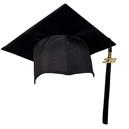 XAGMODSHN GRAD Bachelor Cap Graduation Hut Kopfbedeckung Bachelor 2023 Party Kostüm 2023 mit Quaste Schwarz Fotografie Requisiten von XAGMODSHN