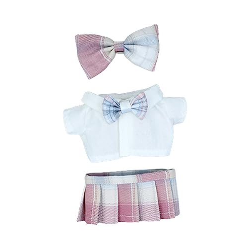 XAGMODSHN Gittermuster Anziehkleidung Baby Shirt + Rock Spielzeug Zubehör geeignet für 20 cm Mädchen Multi-Type zur Auswahl von XAGMODSHN