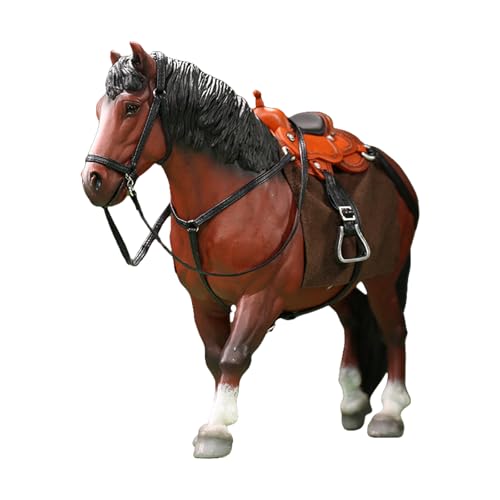 XAGMODSHN Hand Bemalt 1/12 Skala Pack Horse Figur Modell Bathorse Für Dollhouses Szene Dekore Und Ausstellungen Display Accessoire von XAGMODSHN