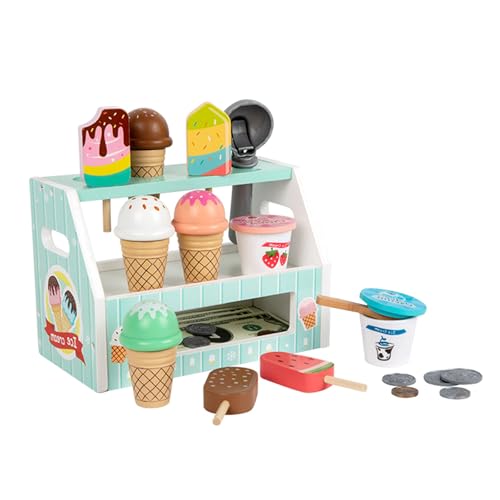 XAGMODSHN Hölzerne Tadende Spiele Ice Creme Set Set for Kids Rollen Spiele Lern Feinmotor Fähigkeiten Hölzern Kasseschalter Mit Münzen Und Speisekarte XAGMODSHN Hölzerne Tadende Spiele Ice Creme Set Set for Kids Rollen Spiele Lern Feinmotor Fähigkeiten Hölzern Kasseschalter Mit Münzen Und Speisekarte von XAGMODSHN