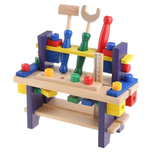 XAGMODSHN Kinder-Werkbank, Spielzeug, Lernspielzeug, 3D-Puzzle, Entwicklungsschreiner-Werkzeug, Schreibtisch für/Schraubendreher für Tod von XAGMODSHN