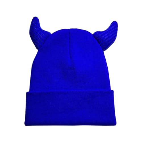 XAGMODSHN Mädchen Cartoon Teufelshorn Strickparty Hut Foto Requisiten Hot Girl Party Urlaub Hut Horn von XAGMODSHN