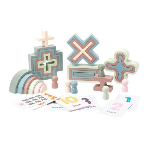 XAGMODSHN Mathematik-Blockspielzeug für Kinder, Mathematik, stapelbares Spielzeug, Motorik für Babys, pädagogisches Spielset von XAGMODSHN