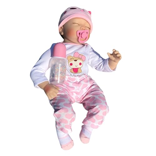 XAGMODSHN Puppe mit Kleidung, Augen, geschlossen, handgefertigt, weiße Haut, Neugeborene aus Silikon für Kinder XAGMODSHN Puppe mit Kleidung, Augen, geschlossen, handgefertigt, weiße Haut, Neugeborene aus Silikon für Kinder von XAGMODSHN