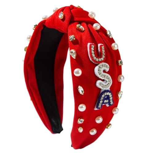 XAGMODSHN Schriftzug Besetztes Haarband Mit Kristall Und Perlen Dekore XAGMODSHN Schriftzug Besetztes Haarband Mit Kristall Und Perlen Dekore von XAGMODSHN