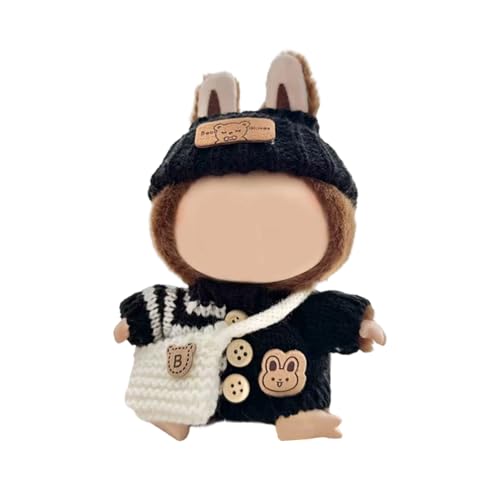 XAGMODSHN Stilvolles Strickkleidungsset für 17 cm große Puppen mit modischem Pullover, Hut und Tasche, ideal für Sammler und Kinder, Puppenzubehör XAGMODSHN Stilvolles Strickkleidungsset für 17 cm große Puppen mit modischem Pullover, Hut und Tasche, ideal für Sammler und Kinder, Puppenzubehör von XAGMODSHN