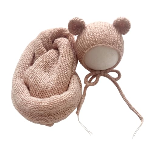 XAGMODSHN Süßes Baby-Bär-Kostüm-Set für Neugeborene, Mohair-Wickel und Mütze, Set mit Bären-Thema, Outfit für Fotoshootings, Häkeln XAGMODSHN Süßes Baby-Bär-Kostüm-Set für Neugeborene, Mohair-Wickel und Mütze, Set mit Bären-Thema, Outfit für Fotoshootings, Häkeln von XAGMODSHN