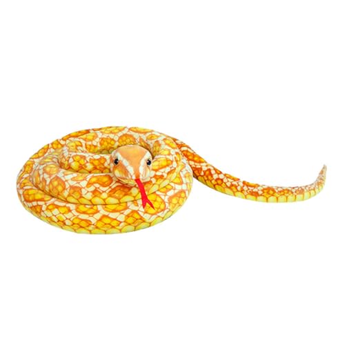 XAGMODSHN Superrr Long Snake Toy Großgröße Stofftiere Für Halloween Streichspiel Spielzeug Couch Kissen Gefüllte Tiere Schlange von XAGMODSHN