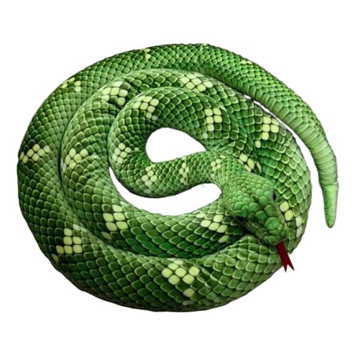 XAGMODSHN Superrr Long Snake Toy Großgröße Stofftiere Für Halloween Streichspiel Spielzeug Couch Kissen Gefüllte Tiere Schlange von XAGMODSHN