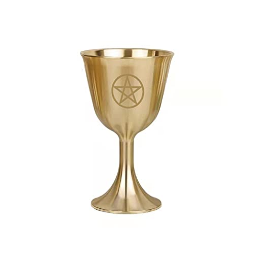 XAGMODSHN Triple Moon Altar Kelch Altar Chalic Prop Ritual Cup Wi cca Messing Geschirr Zeremonie Wahrsagung astrologische Requisite von XAGMODSHN