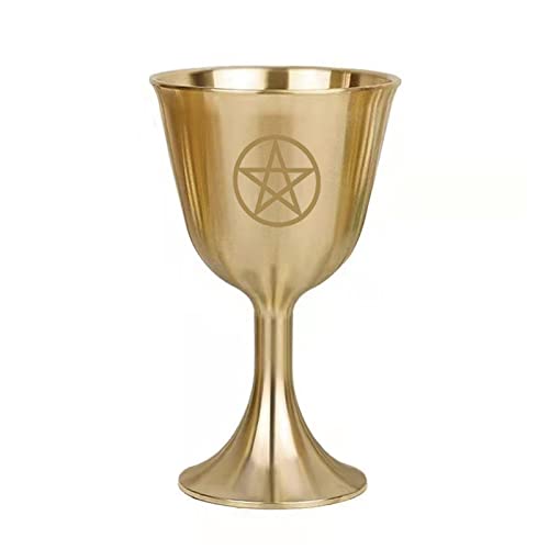 XAGMODSHN Triple Moon Altar Kelch Altar Chalic Prop Ritual Cup Wi cca Messing Geschirr Zeremonie Wahrsagung astrologische Requisite von XAGMODSHN