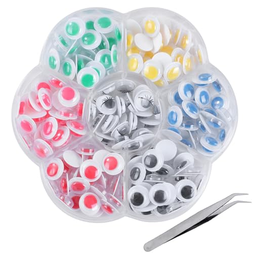 XAGMODSHN Wiggle Eyes Plastik Auge Set Für Nadel Filzen Puppen Filzenhandwerk Für Handwerkshäkeln Spielzeugpuppe Häkeln von XAGMODSHN