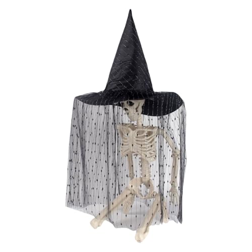 XANHOY Cooler Hexenhut Schleier Tüll für Damen Herren Teenager für Halloween Party Spinnweben Sheer Retro Zauberer Cosplay von XANHOY