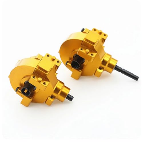 XBERSTAR RC Drive Diff-Getriebe für HSP 1/10 94107 94106 94123 94108 RC Front Rear Getriebe Montage Aluminiumlegierung Differential-Upgrade-Teile (Golden) von XBERSTAR