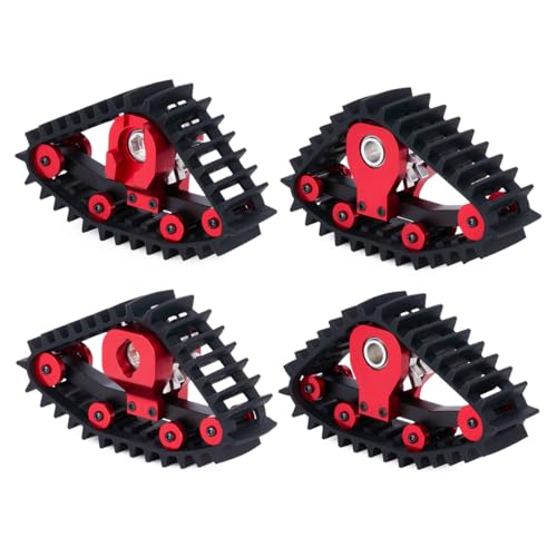 XBERSTAR TRX4M RC Auto Schneereifen für Traxxas 1/18 TRX4M RC Auto 4 Stück Schneereifen Crawler Rad Schneereifen für Traxxas 1/18 TRX4M RC Auto Upgrade Teile (rot) von XBERSTAR