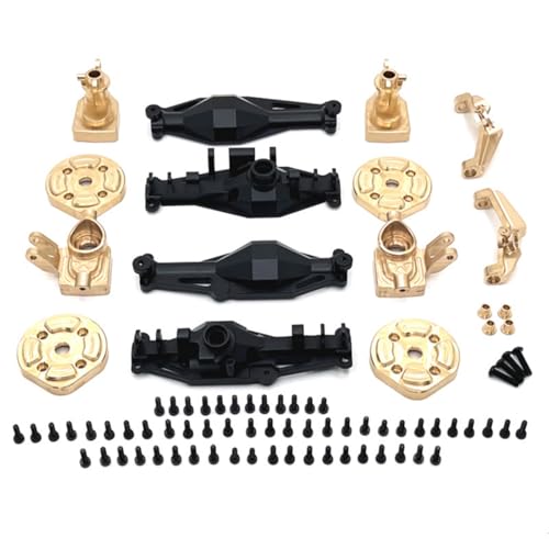 XBERSTAR Vorder- und Hinterachsgehäuse für MJX Hyper Go 1/12 H12Y H12Y+ RC Achsengehäuse Ersatz Zubehör Kits (Schwarz) von XBERSTAR