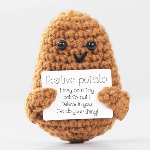 XBOCMY Positive Potato Pocket Hug Geschenk, Mini-Plüsch Figuren Lustige Kartoffel Puppe, Kartoffelspielzeug, für Freundin, für Frauen, Mutmacher, für Freund von XBOCMY