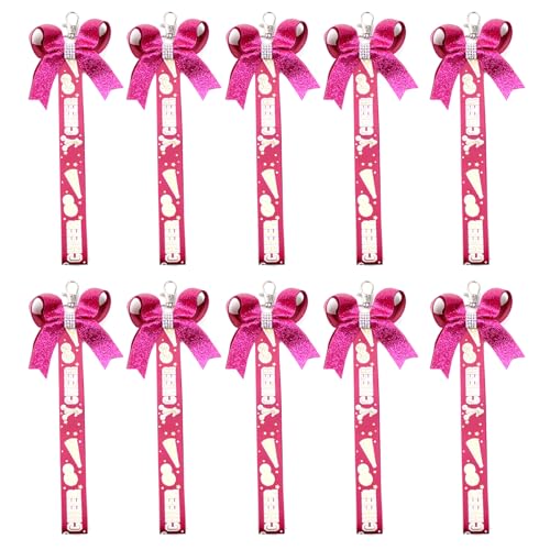 XBOKA 10 Stück Cheer Bows Schlüsselanhänger Bowknot Ribbon Schlüsselanhänger für Teenager Mädchen Bunte Schlüsselanhänger Cheerleader Zubehör von XBOKA